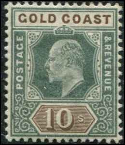 Gold Coast SC# 47 Edward VII 10Shillings MVVLH