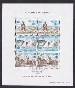 Monaco  #1178a-1180a  cancelled  1979  sheet  Europa  first train arrival