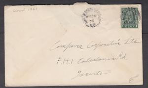 NEW BRUNSWICK SPLIT RING TOWN CANCEL COVER LOWER BARNABY RIVER