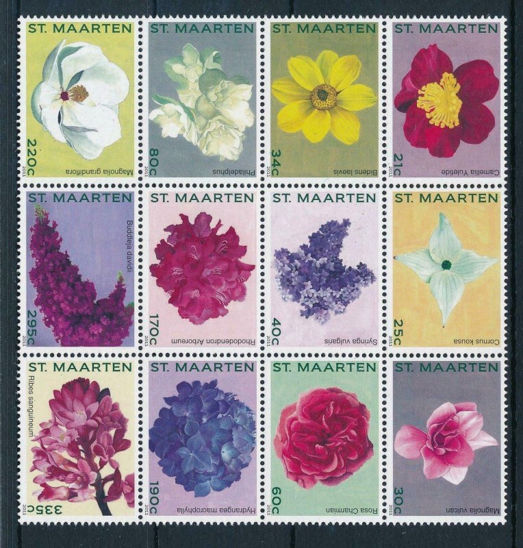 [SM016] St. Martin Maarten 2011 Flowers MNH