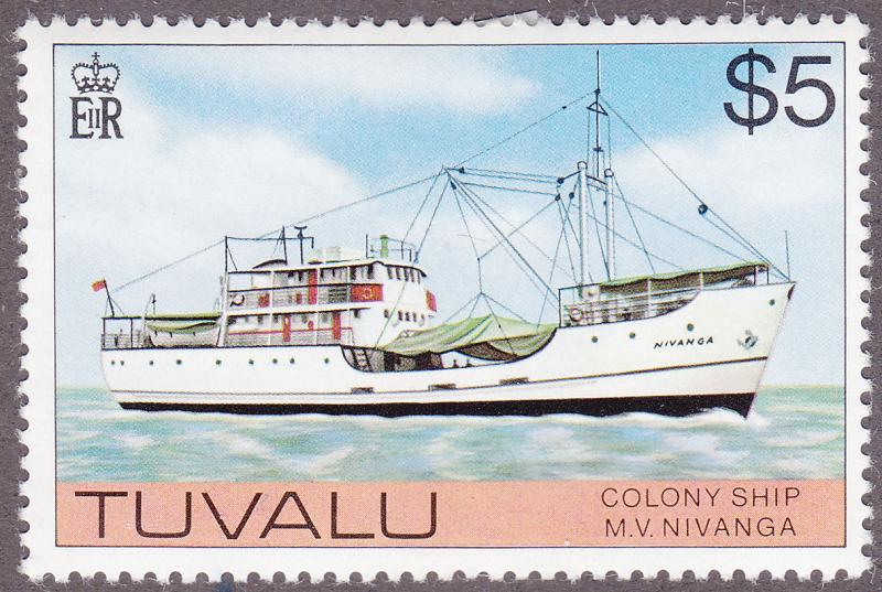 Tuvalu 37 Colony Ship M.V. Nivanga 1976