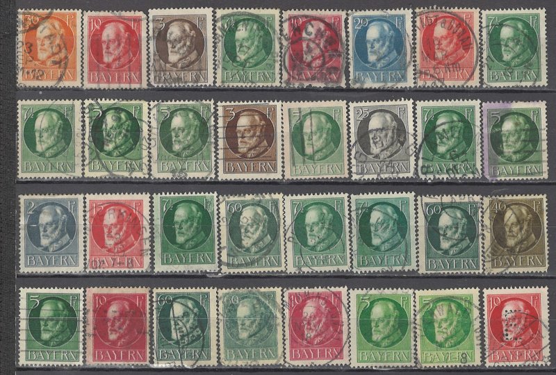 COLLECTION LOT OF #1356 BAVARIA 32 STAMPS 1914+ CLEARANCE CV+$64