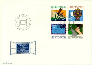 E0062 Liechtenstein 1983 FDC Humanitarian Aid Communications Air Transport