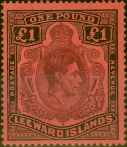 Leeward Islands 1942 £1 Purple & Black-Carmine SG114a V.F VLMM 