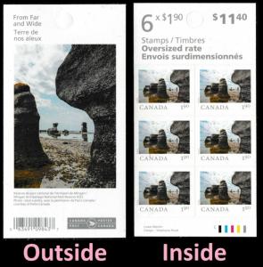 Canada 3159a Far & Wide Mingan Archipelago Park $1.90 booklet 6 MNH 2019