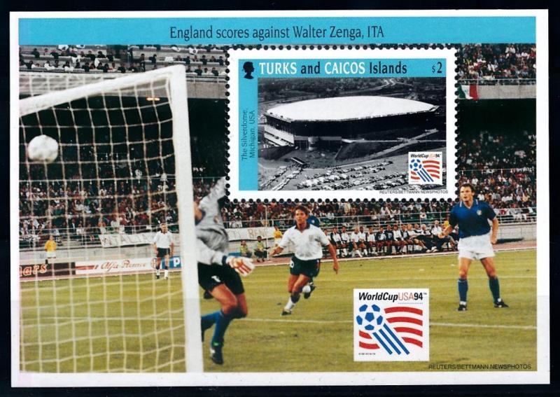 [75786] Turks & Caicos Islands 1994 World Cup Football Soccer USA Sheet MNH