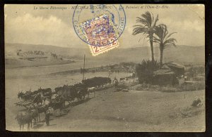 MOROCCO 1913 2m MOSQUE Sc A8 on Picture Post Card w CASABLANCA French Cancel
