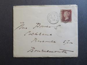 Great Britain 1879 1p Red Plate 184 On Cover w/ Letter - Z7838