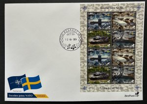 Lithuania 2024 Baltic - NATO sea Sweden joins NATO weapons BeePost sheetlet FDC