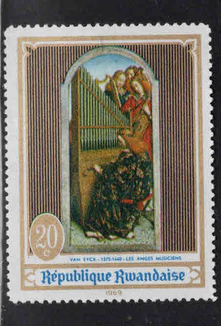 RWANDA Scott 281 Angel concert stamp