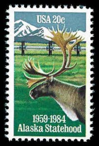 PCBstamps   US #2066 20c Alaska Statehood, MNH, (23)