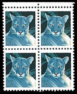 PCBstamps   US #4137 Block $1.04(4x26c)Wildlife-Florida Panther, MNH, (16)