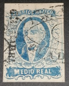 Mexico 1/2 real 1856 Michel 1-I used