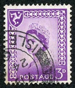 IOM SG2a 3d Deep Lilac on Chalky Paper Fine used cat from 6.50 pounds