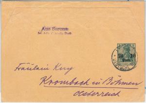 57933 -  GERMANY Levant - POSTAL HISTORY: Rare NEWSPAPER WRAPPER to AUSTRIA