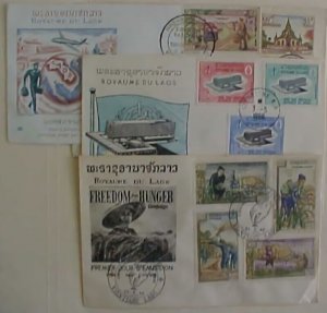 LAOS FDC OF 1960'S 4 DIFF