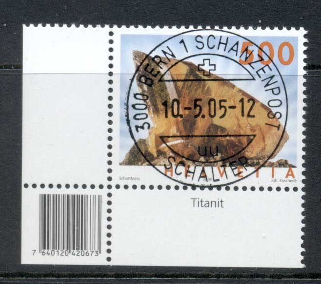 Switzerland 2005 Minerals Perf 13.75x 14.25 CTO