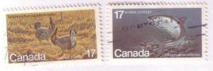 853-854 Canada Endangered Wildlife, used cv $0.40