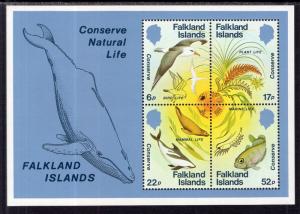 Falkland Islands 415a Marine Life Souvenir Sheet MNH VF