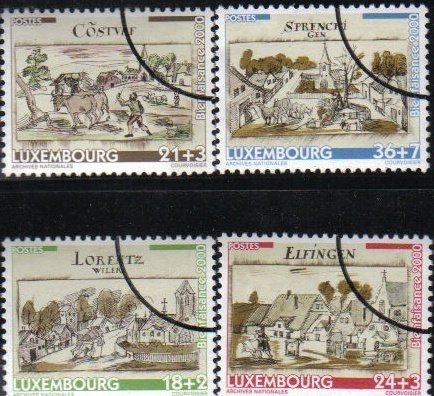 Luxembourg 2000 Old Cities Drawings SPECIMEN Architecture Sc B420-23 MNH # 18