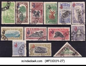 LIBERIA - SELECTED VINTAGE STAMPS - 13V - USED