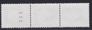 Netherlands # 461A,  Queen Wilhelmina, NH Coil Strip of Three,