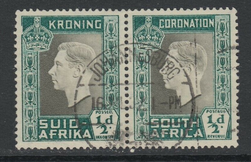 South Africa, UHB 64v12 (SG 71 var), used, Break in Left Outer Frame var