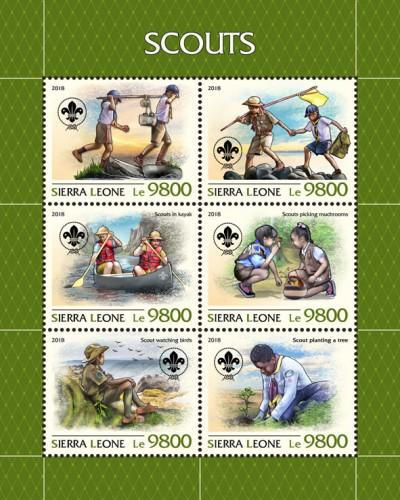 SIERRA LEONE - 2018 - Scouts - Perf 4v Sheet - MNH