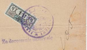 West Ukraine - 14.11.1901 Power of Attorney using 34h revenue stamp
