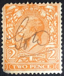 2c Edward orange  , stamp ge6 used nice perf. Fine condition