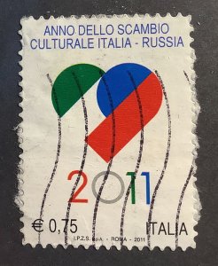 Italy 2011 Scott 3110 used - 0.75€, Year of Italia-Russia Cultural Exchange
