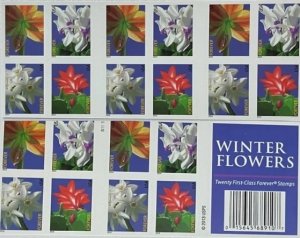 2014 winter flowers  forever stamps  5 books of 20PCS, total 100pcs