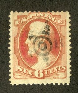US 159  F USED BULLSEYE IN SEGMENTED STAR CNL SCV $20.00+ BIN $20.00 POLITICIAN