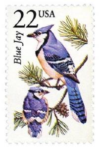 1987 22c Blue Jay, North American Wildlife Scott 2318 Mint F/VF NH