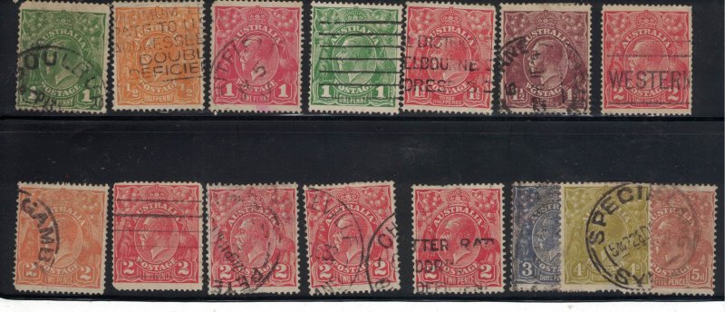 73 - Australia (5 P) 1926 - Postage stamps King George V - Different Watermark [