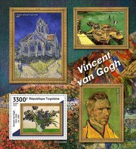 TOGO - 2022 - Vincent van Gogh  - Perf Souv Sheet - Mint Never Hinged