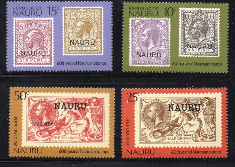 Nauru Sc 138-41 1976 60th Anniversary Nauru stamps stamp set mint NH