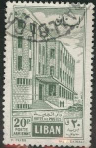 LEBANON Scott C274 Used 1960 airmail stamp