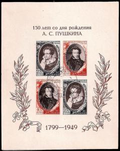 USED RUSSIAN SOUVINIER SHEET