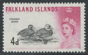 Falkland Islands 1960 Queen Elizabeth II & Steamer Ducks 4p Scott # 133 MH