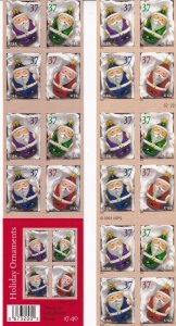 U.S Sc# 3883 /3886 37¢ Ornaments 2004 self adhesive booklet sheet MNH CV $13.00