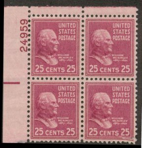 829 MNH Plate Block 