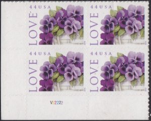 4450 Love Plate Block MNH