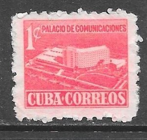 Cuba RA43: 1c Proposed Communications Building, used, F-VF