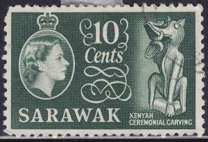 Sarawak 202  Kenyah Ceremonial Carving 1957