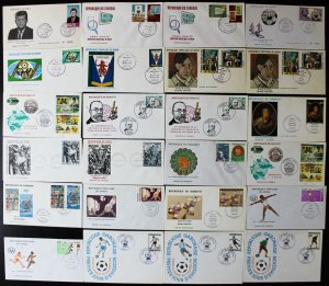 French Colonies Stamps Collection Lot of 85 African Nation First Day Covers FDCs