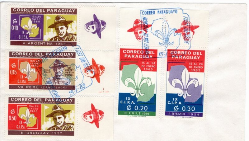 Paraguay 1965 Sc 850-4 FDC