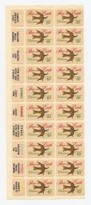 1974 Scotts 1552.  Christmas $.10.  Plate Block of 20.  MNH.