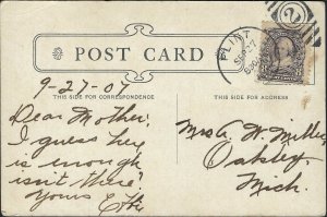 306-1907 STAGE COACH POSTCARD!