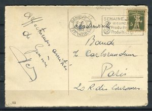 SWITZERLAND; 1933 early Photographic POSTCARD fine used item to Paris